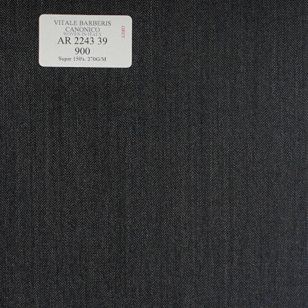 AR 2243 39 CANONICO - 100% Wool - Xám Trơn